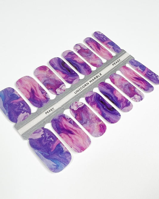Unicorn Marble - Nail Polish Wraps