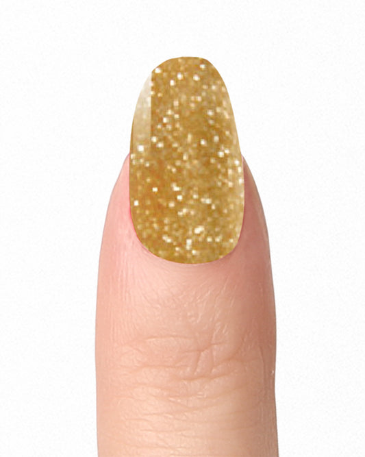 Golden Glitter - Nail Polish Wraps