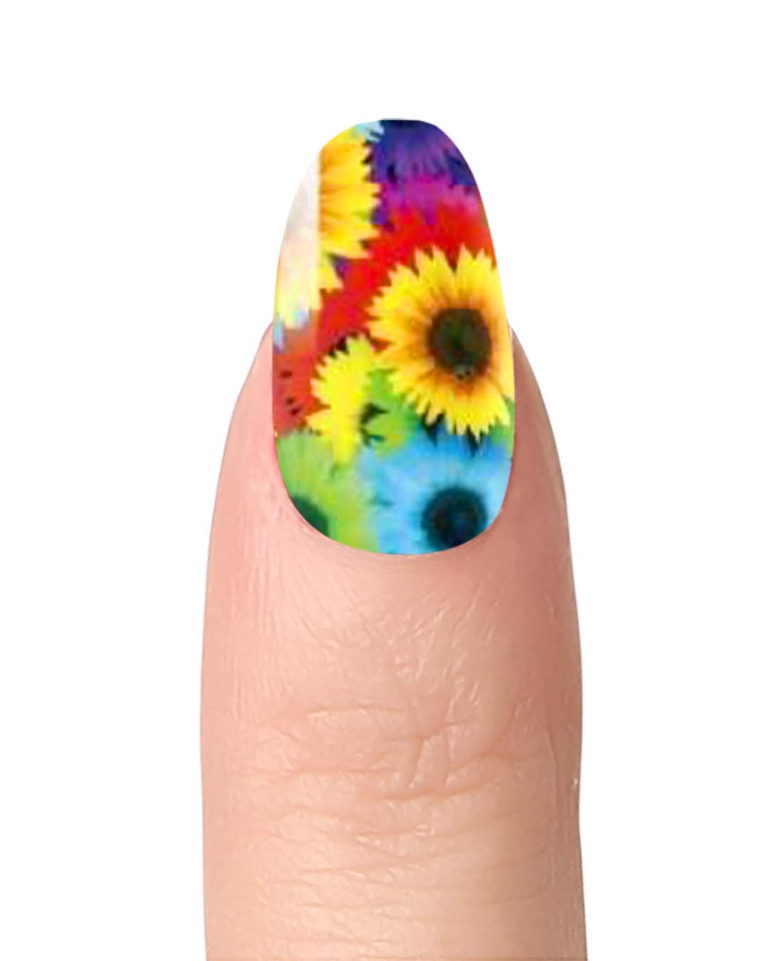 Rainbow Flowers - Nail Polish Wraps